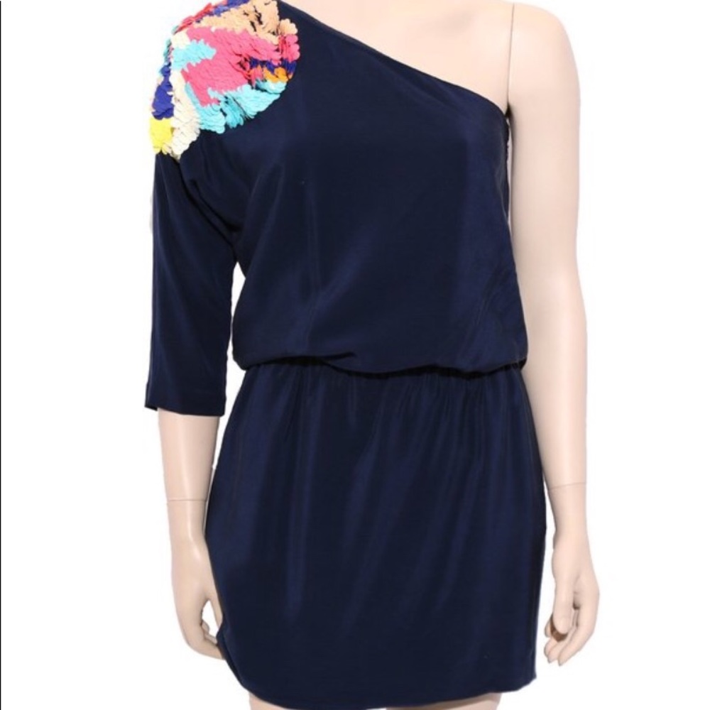 Tibi Sequin one shoulder Dress